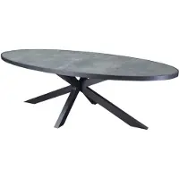 AVH-Collectie Ohio dining tuintafel ovaal 241x116xH74cm aluminium antraciet