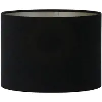 Light & Living Lampenkap Velours Zwart D 35 H 25 Cm