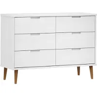 vidaXL Ladekast MOLDE 113x40x80 cm massief grenenhout wit