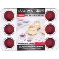 PushPan aluminium muffinvorm - 12 stuks