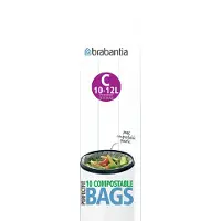 Brabantia PerfectFit Composteerbare Vuilniszakken - 10/12 l - Code C - 12 rollen x 10 stuks