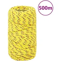 vidaXL Boottouw 2 mm 500 m polypropyleen geel