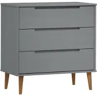 vidaXL Ladekast MOLDE 80x40x80 cm massief grenenhout grijs