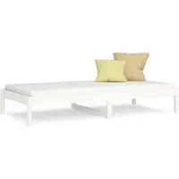 vidaXL Slaapbank zonder matras 80x200 cm massief grenenhout wit