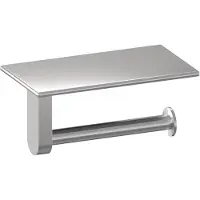 Brauer Brushed Edition toiletrolhouder met planchet RVS geborsteld PVD