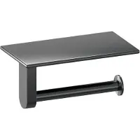Brauer Gunmetal Edition toiletrolhouder met planchet gunmetal geborsteld PVD