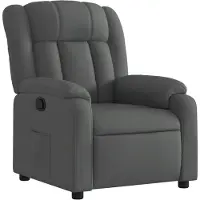 vidaXL Fauteuil verstelbaar stof donkergrijs