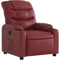 vidaXL Fauteuil verstelbaar kunstleer wijnrood