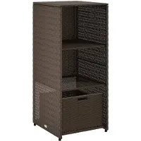 vidaXL Tuinkast, bruin, 50x55x115 cm, polyrotan