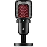 Nedis Microfoon | (USB, RGB, Cardioïde, Tafelstandaard, Ruisdemping)