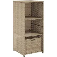 DKD Home Decor Tuinkast, beige, 50x55x115 cm, van polyrotan