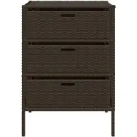 vidaXL Tuinkast 55x59x80 cm poly rattan bruin