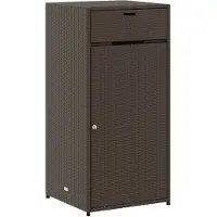 vidaXL Tuinkast 55x55x111 cm poly rattan bruin