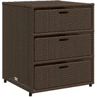 vidaXL Tuinkast 55x59x69 cm poly rattan bruin