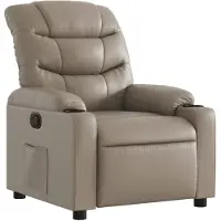 vidaXL Fauteuil verstelbaar kunstleer cappuccinokleurig