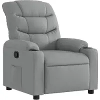 vidaXL Fauteuil verstelbaar stof lichtgrijs