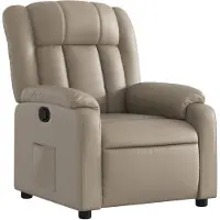 vidaXL Fauteuil verstelbaar kunstleer cappuccinokleurig