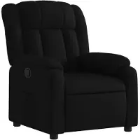 vidaXL Fauteuil verstelbaar stof zwart
