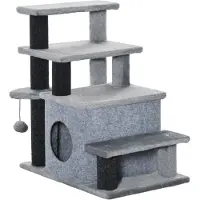 Zenzee Kattentrap - Krabpaal - Kattenkrabpaal - Huisdierentrap - Hondentrap - Trapje - Opstapje - 60 x 40 x 66 cm