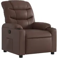 vidaXL Fauteuil verstelbaar kunstleer bruin