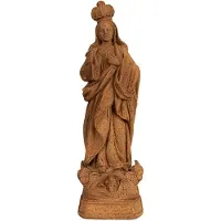 Clayre & Eef Decoratie Beeld Maria 19 cm Bruin Polyresin Religious sculpture Bruin Religious sculpture