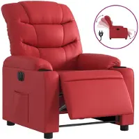 vidaXL Fauteuil verstelbaar elektrisch kunstleer rood