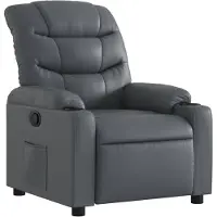 vidaXL Fauteuil verstelbaar kunstleer grijs