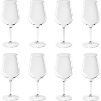 SANTEX 8x Witte of rode wijn wijnglazen 47 cl/470 ml van onbreekbaar