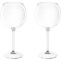 SANTEX Set van 2x rode wijn/gin tonic ballon glazen transparant 650 ml