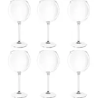 SANTEX Set van 6x rode wijn/gin tonic ballon glazen transparant 650 ml