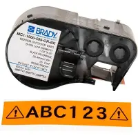 Brady MC1-1000-595-OR-BK tape vinyl zwart op oranje 25,4 mm x 7,62 m (origineel)