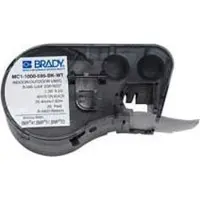Brady MC1-1000-595-BK-WT tape vinyl | wit op zwart | 25,4mm x 7,62m