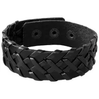 LGT JWLS Verstelbare Leren Armband in Zwart