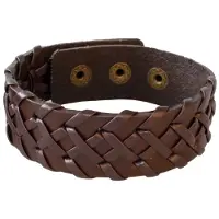 LGT JWLS Verstelbare Leren Armband in Bruin