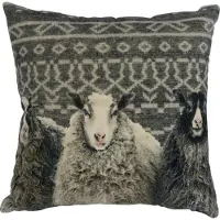 Mars & More kussen fluweel dessin met schaap 45x45cm
