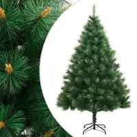 vidaXL Kunstkerstboom met scharnieren en standaard 240 cm