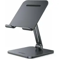 UGREEN LP134 Opvouwbare metalen tabletstandaard (grijs), Tablethouder, Zwart