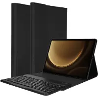 Accezz Bluetooth Keyboard Bookcase voor de Samsung Galaxy Tab S9 FE Plus - QWERTY / NL - Zwart