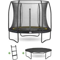 Salta Comfort Edition - ø 305 cm - Ronde trampoline met veiligheidsnet, ladder en afdekhoes - Zwart - Trampoline voor kinderen