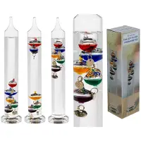 Out of the blue Glazen Galileo Thermometer - 28 cm - Temperatuurmeter