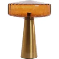 Light & Living Tafellamp Ø40x53 cm PLEAT glas bruin+goud