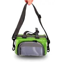Merkloos Fietsstuurtas groen polyester stuurtas fiets met smartphonehouder waterbestendig Fietstas Fietsaccessoires