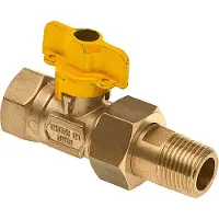 Bonfix Draad messing gaskogelkraan 1" bi. x kopp. 1" bu.