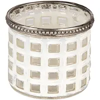 Clayre & Eef Witte Waxinelichthouder Ø 8*7 cm 6GL3332