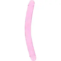Shots toys REALROCK - 13 inch - double dong - ribbels - realistisch - roze