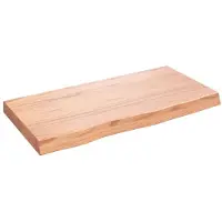 vidaXL Wandschap 80x40x(2-6) cm behandeld massief eikenhout lichtbruin