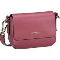 Mandarina Duck Leren Schoudertas Luna Shoulder Bag With Flap Small Blush Roze