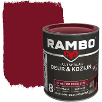 Rambo Pantserlak Deur En Kozijn Dekkend Hoogglans 1106 Klassiekrood 0,75l