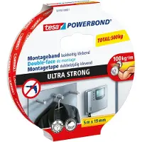 TESA ULTRA STRONG 55792-00001-02 Montagetape Powerbond Wit (l x b) 5 m x 19 mm 1 stuk(s)
