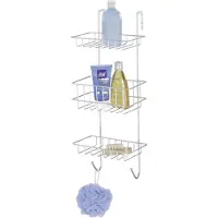 Wenko Doucherek Revigo - 3-laags - Met Haken - Chroom - Zilver - 57x18,5x22,5cm